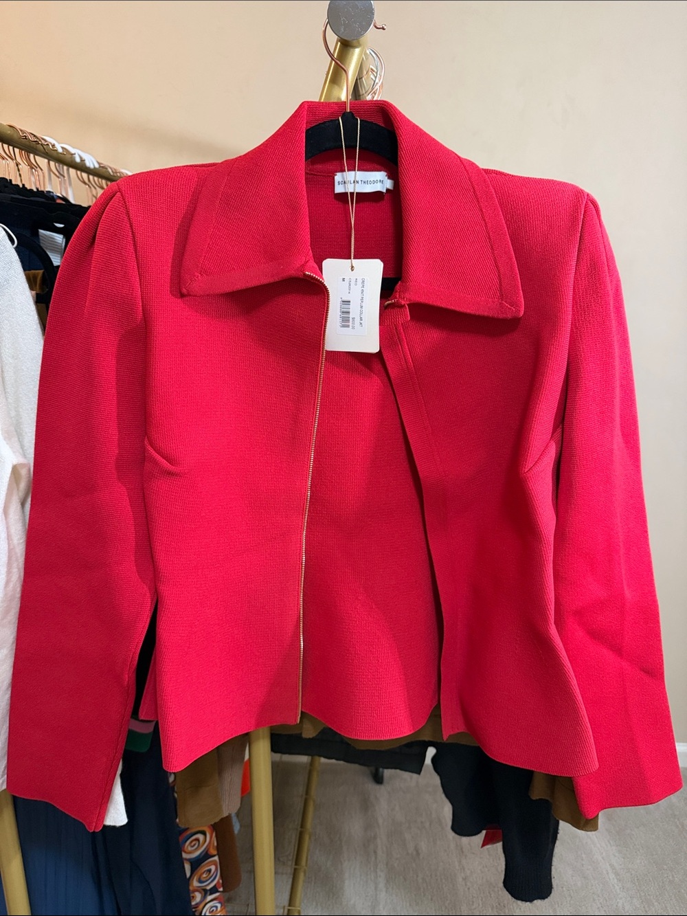 Scanlan Theodore Vibrant Red Zip-Front Women's Jacket